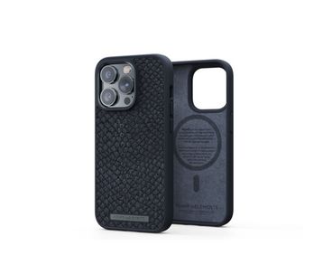 FUNDA MAGSAFE IPHONE 12/13/14 PRO PIEL DE SALMON NEGRO NJORD