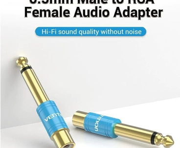 ADAPTADOR AUDIO RCA/H A JACK 6.5/M AZUL VENTION